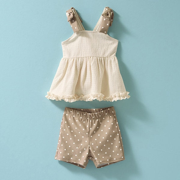 Japanese children's clothing Ly# mine UV protection swimsuit two-piece set 100-130cm girls summer swimsuit special edition [Japan pre-sale: mid-April 2025] 