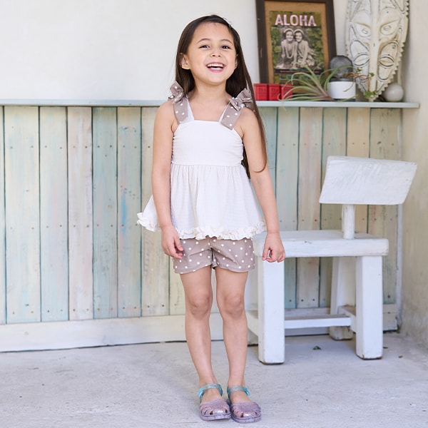 Japanese children's clothing Ly# mine UV protection swimsuit two-piece set 100-130cm girls summer swimsuit special edition [Japan pre-sale: mid-April 2025] 