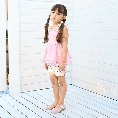 Japanese children's clothing Ly# mine UV protection swimsuit two-piece set 100-130cm girls summer swimsuit special edition [Japan pre-sale: mid-April 2025] 