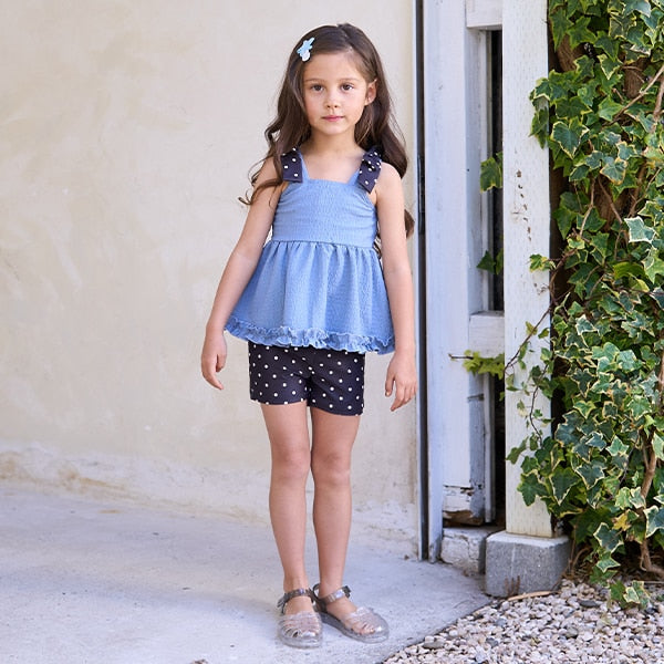 Japanese children's clothing Ly# mine UV protection swimsuit two-piece set 100-130cm girls summer swimsuit special edition [Japan pre-sale: mid-April 2025] 