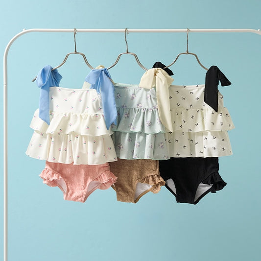 Japanese children's clothing Ly# mine UV protection swimsuit two-piece set 100-130cm girls summer swimsuit special edition [Japan pre-sale: mid-April 2025] 