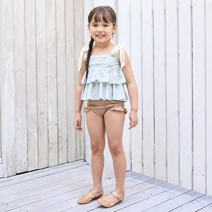 Japanese children's clothing Ly# mine UV protection swimsuit two-piece set 100-130cm girls summer swimsuit special edition [Japan pre-sale: mid-April 2025] 