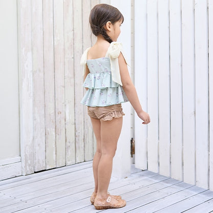 Japanese children's clothing Ly# mine UV protection swimsuit two-piece set 100-130cm girls summer swimsuit special edition [Japan pre-sale: mid-April 2025] 