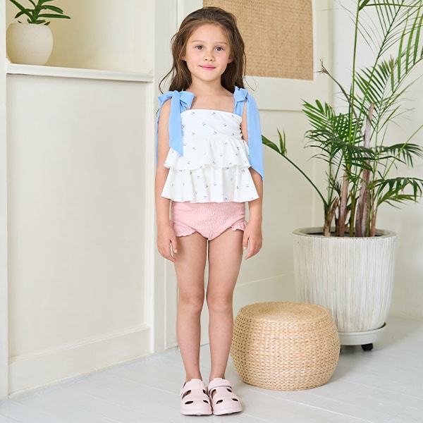 Japanese children's clothing Ly# mine UV protection swimsuit two-piece set 100-130cm girls summer swimsuit special edition [Japan pre-sale: mid-April 2025] 