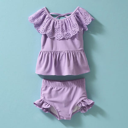 Japanese children's clothing Ly# mine UV protection swimsuit two-piece set 100-130cm girls summer swimsuit special edition [Japan pre-sale: mid-April 2025] 