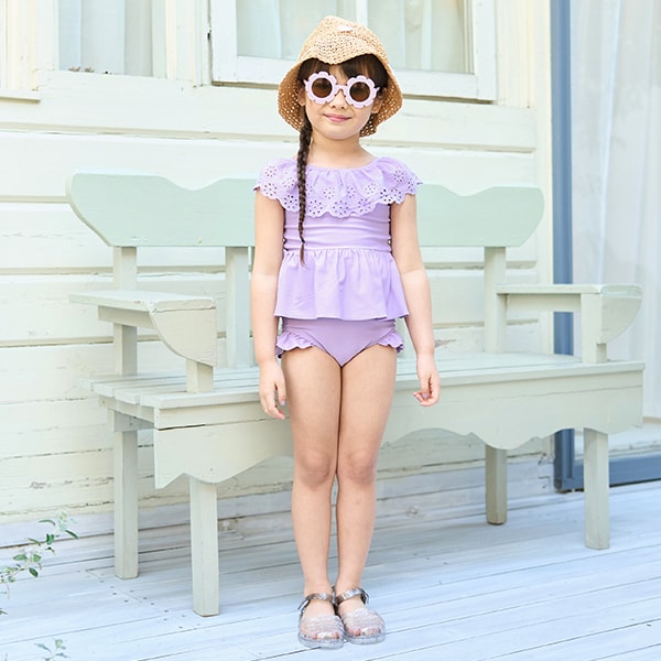 Japanese children's clothing Ly# mine UV protection swimsuit two-piece set 100-130cm girls summer swimsuit special edition [Japan pre-sale: mid-April 2025] 