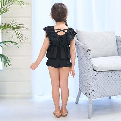 Japanese children's clothing Ly# mine UV protection swimsuit two-piece set 100-130cm girls summer swimsuit special edition [Japan pre-sale: mid-April 2025] 