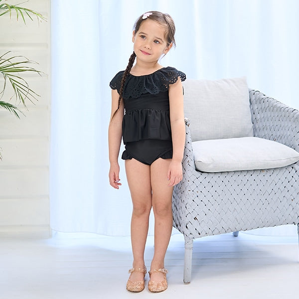 Japanese children's clothing Ly# mine UV protection swimsuit two-piece set 100-130cm girls summer swimsuit special edition [Japan pre-sale: mid-April 2025] 