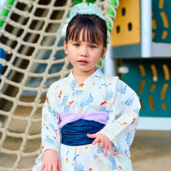 Japanese Children's Clothing Ly# mine Yukata Japanese Kimono 100-130cm Girls Summer Dresses Japanese Summer Festival Special [Japan Pre-sale: Mid-April 2025] 