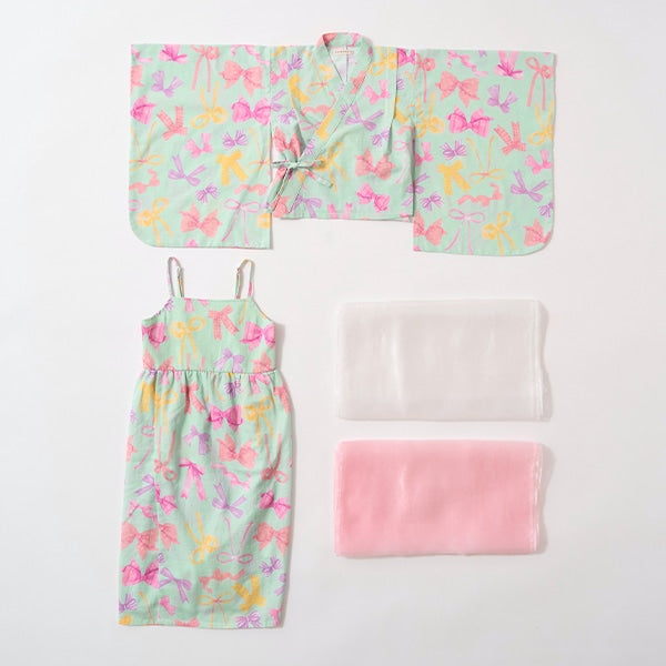 日本童裝 Ly# mine 2Way 浴衣 日本和服 100-130cm 女童款 夏季 TOPS DRESSES 日本夏祭慶典特輯 【日本預售：2025年4月中旬】