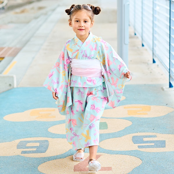日本童裝 Ly# mine 2Way 浴衣 日本和服 100-130cm 女童款 夏季 TOPS DRESSES 日本夏祭慶典特輯 【日本預售：2025年4月中旬】