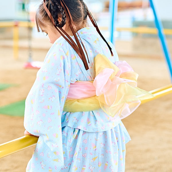 日本童裝 Ly# mine 2Way 浴衣 日本和服 100-130cm 女童款 夏季 TOPS DRESSES 日本夏祭慶典特輯 【日本預售：2025年4月中旬】