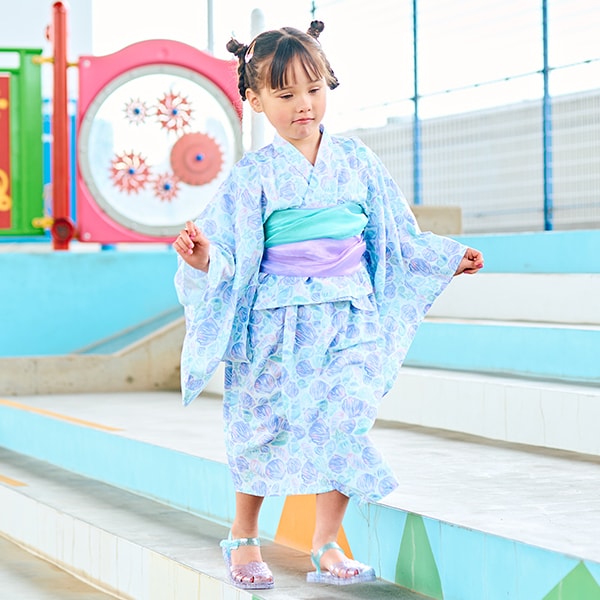 日本童裝 Ly# mine 2Way 浴衣 日本和服 100-130cm 女童款 夏季 TOPS DRESSES 日本夏祭慶典特輯 【日本預售：2025年4月中旬】