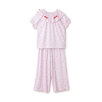 Japanese children's clothing Ly# mine tank top and shorts set 100-150cm girls summer TOPS PANTS 