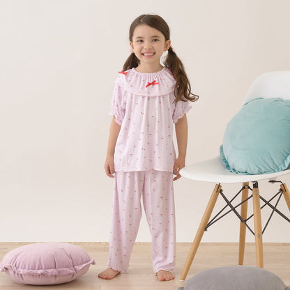 Japanese children's clothing Ly# mine tank top and shorts set 100-150cm girls summer TOPS PANTS 