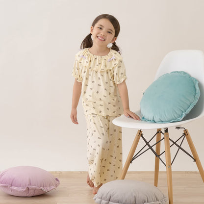 Japanese children's clothing Ly# mine tank top and shorts set 100-150cm girls summer TOPS PANTS 