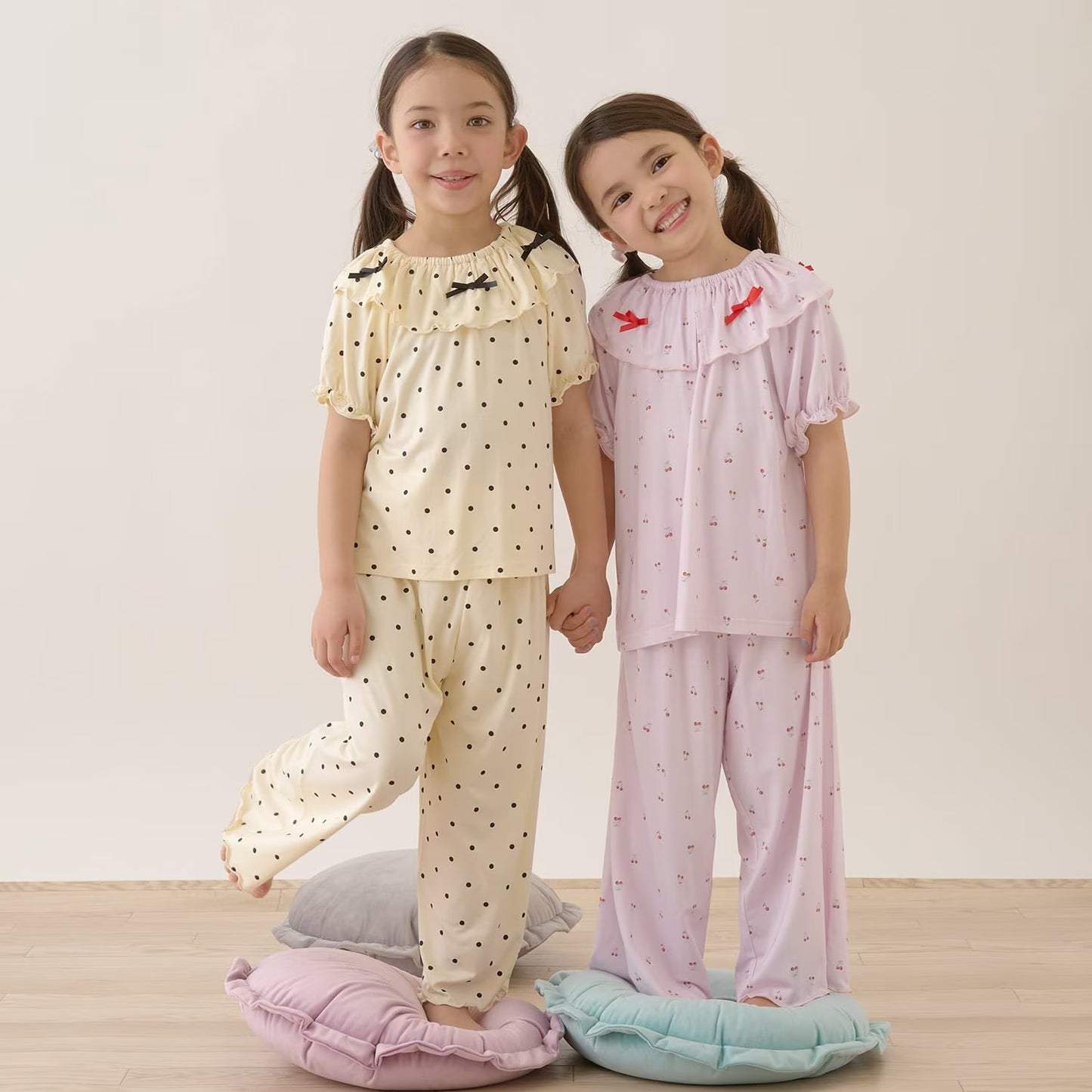 Japanese children's clothing Ly# mine tank top and shorts set 100-150cm girls summer TOPS PANTS 