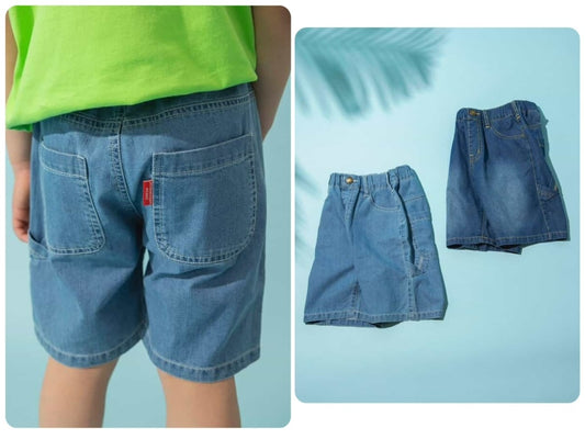 Japanese children's clothing BREEZE denim shorts 80-160cm boys' summer PANTS 