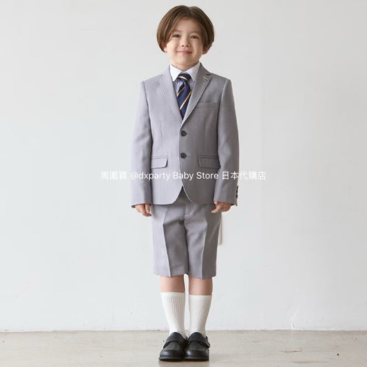 Japanese children's clothing pe#main three-piece suit 110-130cm boys' summer TOPS PANTS OUTERWEAR interview/banquet/performance 