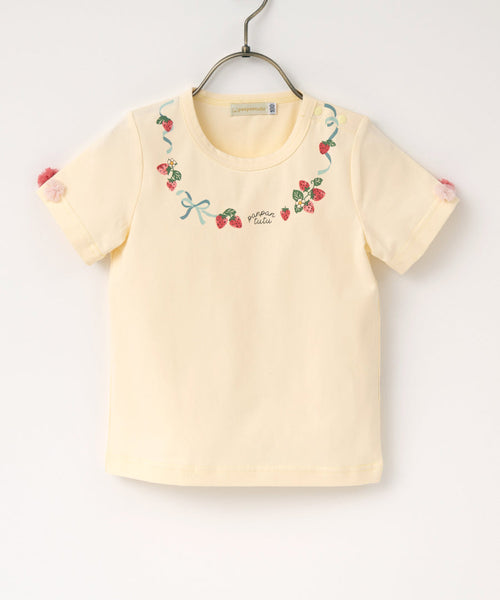 日本童裝 panpantutu 士多啤梨項鍊上衣 80-150cm 女童款 夏季 TOPS