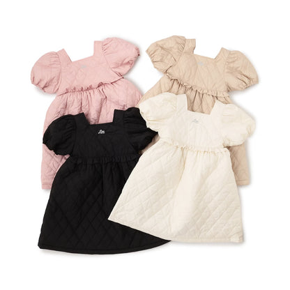 日本童裝 Ly# mine 絎縫夾棉蓬蓬連身裙 100-150cm 女童款 冬季 DRESSES