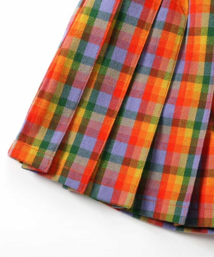 日本童裝 BREEZE 格仔百褶裙褲 80-140cm 女童款 冬季  SKIRTS PANTS Christmas 聖誕快樂特輯 聖誕服裝/飾物配件 聖誕紅/新年紅