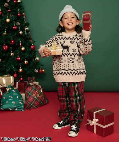 日本童裝 BREEZE 格仔長褲 80-150cm 男童款/女童款 冬季 Pants Christmas 聖誕快樂特輯 聖誕服裝/飾物配件 聖誕紅/新年紅