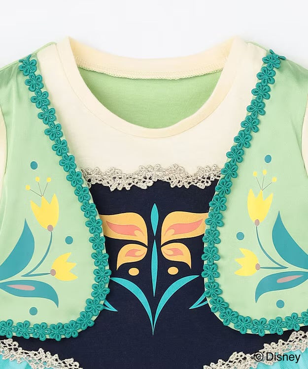 日本童裝 aF#a325 x Disney FROZEN Anna連身裙 90-140cm 女童款 夏季 DRESSES