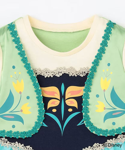 日本童裝 aF#a325 x Disney FROZEN Anna連身裙 90-140cm 女童款 夏季 DRESSES