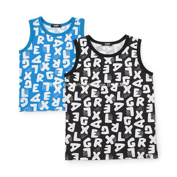 Japanese XLARGE KIDS Printed Vest 80-140cm Boys Summer TOPS 