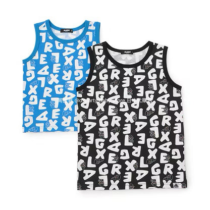 Japanese XLARGE KIDS Printed Vest 80-140cm Boys Summer TOPS 