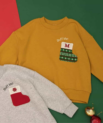 日本童裝 BREEZE 聖誕襪口袋衛衣 80-140cm 男童款/女童款 冬季 Tops Christmas 聖誕快樂特輯 聖誕服裝/飾物配件