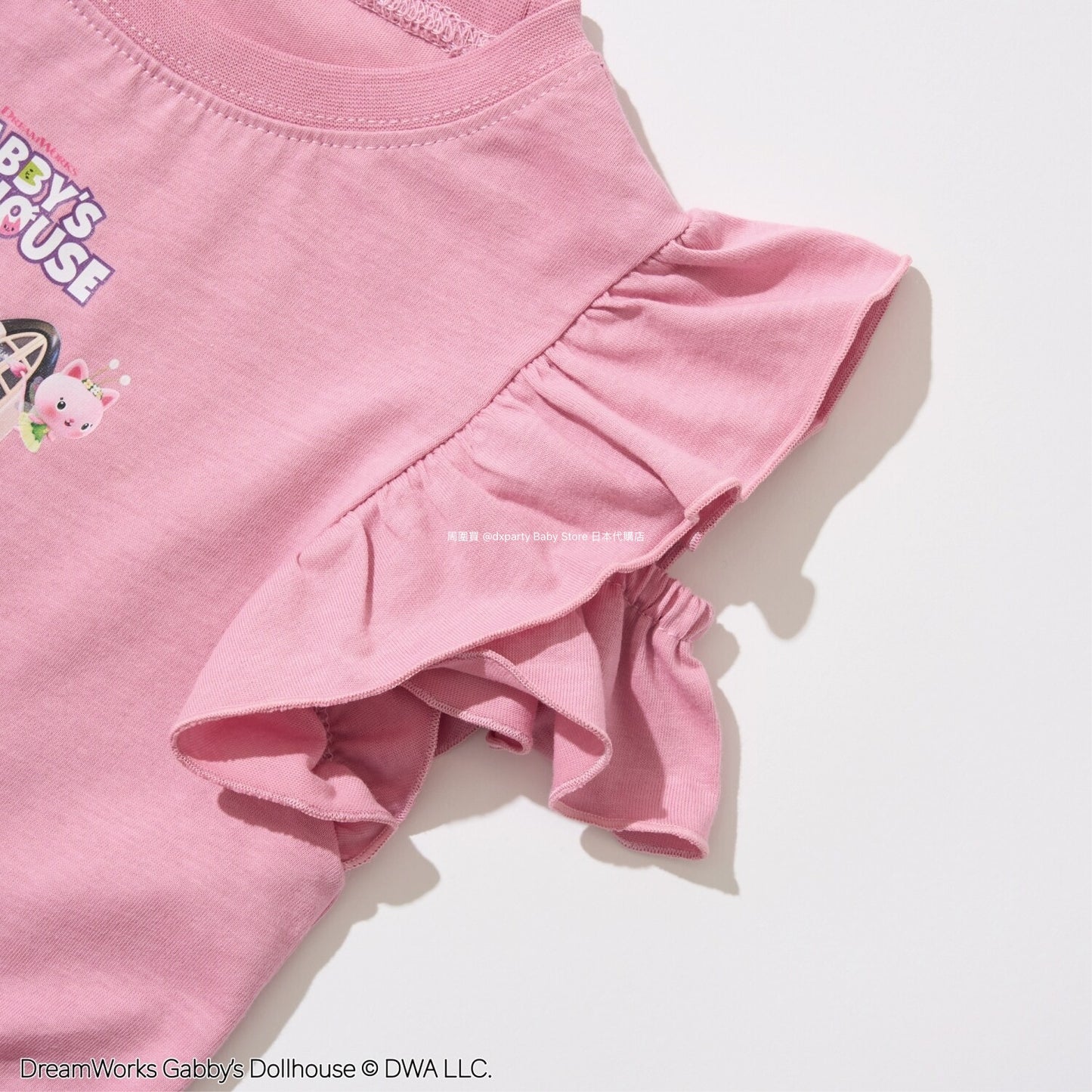 Japanese children's clothing Ly# mine x GABBY'S DOLLHOUSE small flying sleeve top 100-130cm girls summer TOPS 