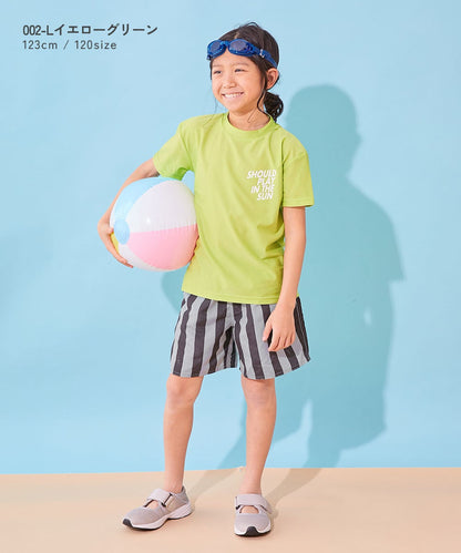 日本童裝 dev!rock 防UV 印花短袖沙灘兩件套裝 100-160cm 男童款 夏季 TOPS PANTS 夏日玩水泳衣特輯