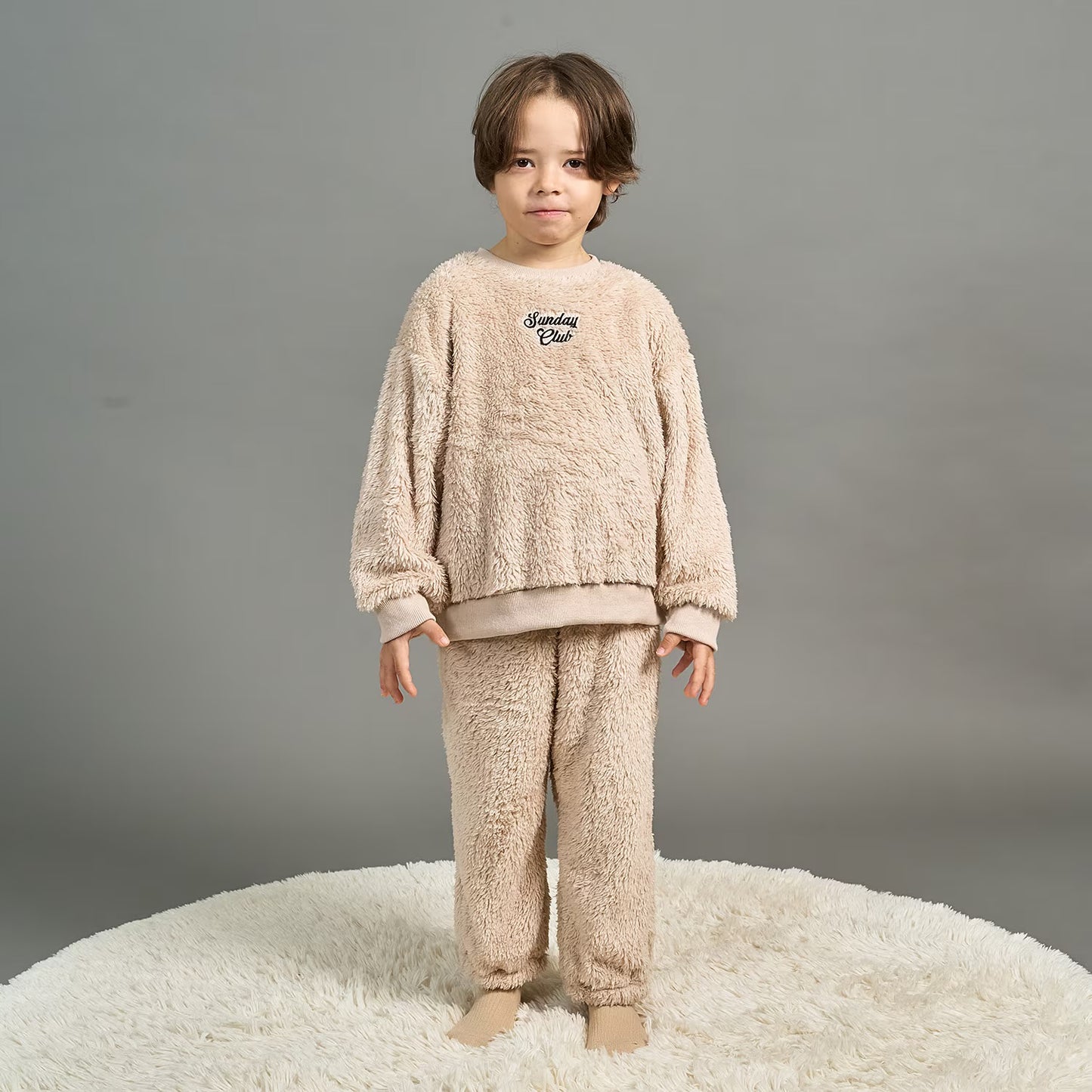 日本童裝 b・R# 絨毛睡衣套裝 100-150cm 男童款 冬季 TOPS PANTS 睡衣系列