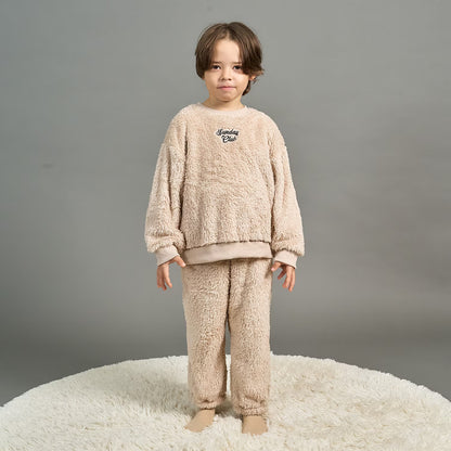 日本童裝 b・R# 絨毛睡衣套裝 100-150cm 男童款 冬季 TOPS PANTS 睡衣系列