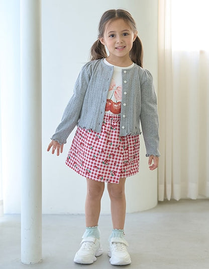 Japanese children's clothing Ly# mine knitted jacket 100-150cm girls spring and summer OUTERWEAR 