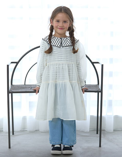 Japanese children's clothing Ly# mine 2Way front and back two-piece lotus leaf collar top 100-150cm girls spring and summer TOPS 