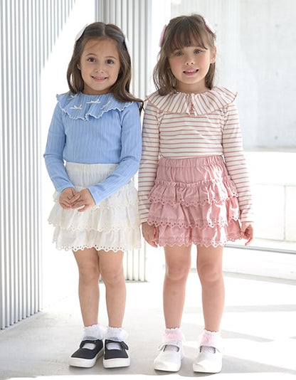 Japanese children's clothing Ly# mine layer cake skirt pants 100-150cm girls spring and summer PANTS 