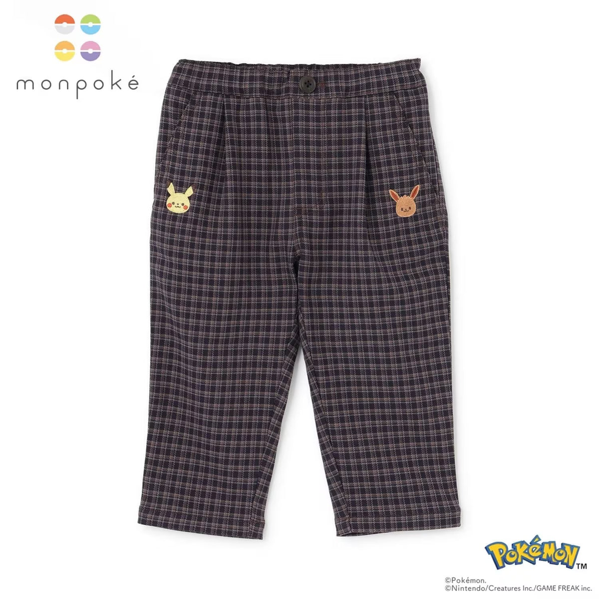 日本童裝 pe#main x【monpoke】編織休閒長褲 80-120cm 男童款/女童款 秋季 PANTS