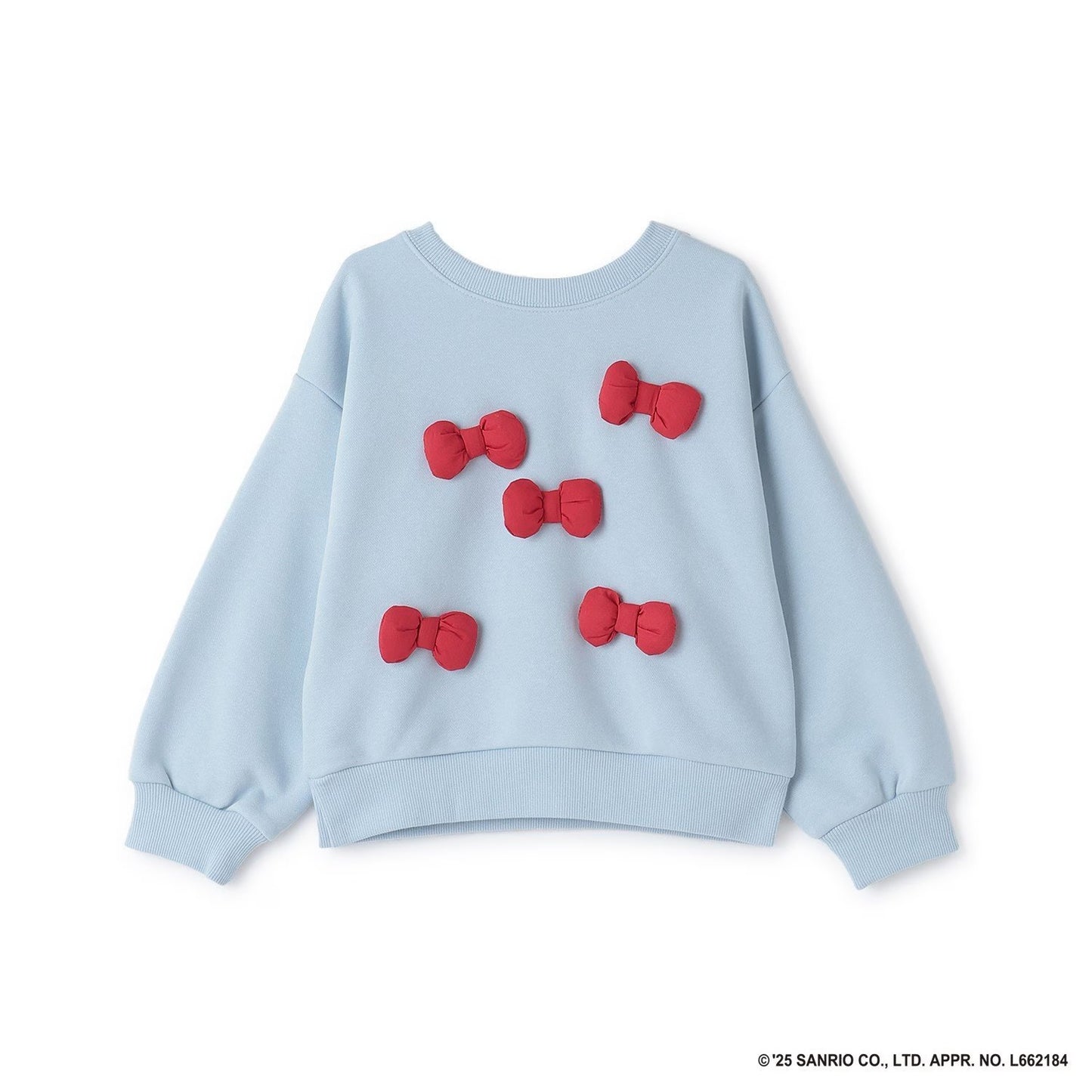 日本童裝 Ly# mine x Sanrio 速乾系列 2Way 前後兩著 Hello Kitty 3D絲帶衛衣 100-140cm 女童款 冬季 TOPS