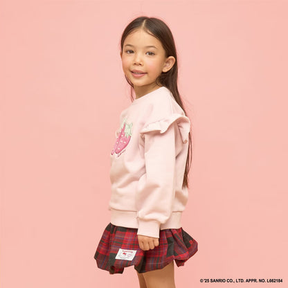 日本童裝 Ly# mine 速乾系列 士多啤梨貼花衛衣 100-150cm 女童款 冬季 TOPS