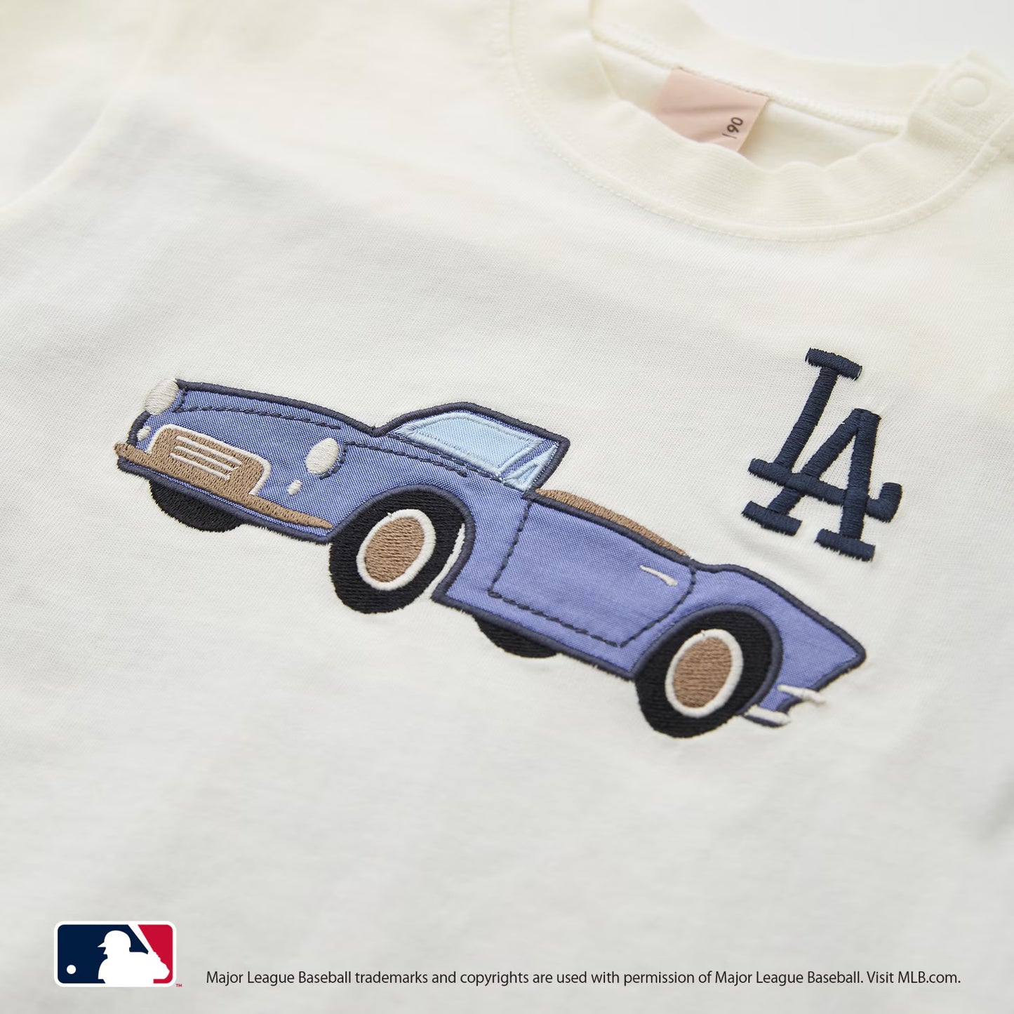 日本童裝 pe#main x 【MLB】汽車貼花上衣 80-130cm 男童款/女童款 夏季 TOPS