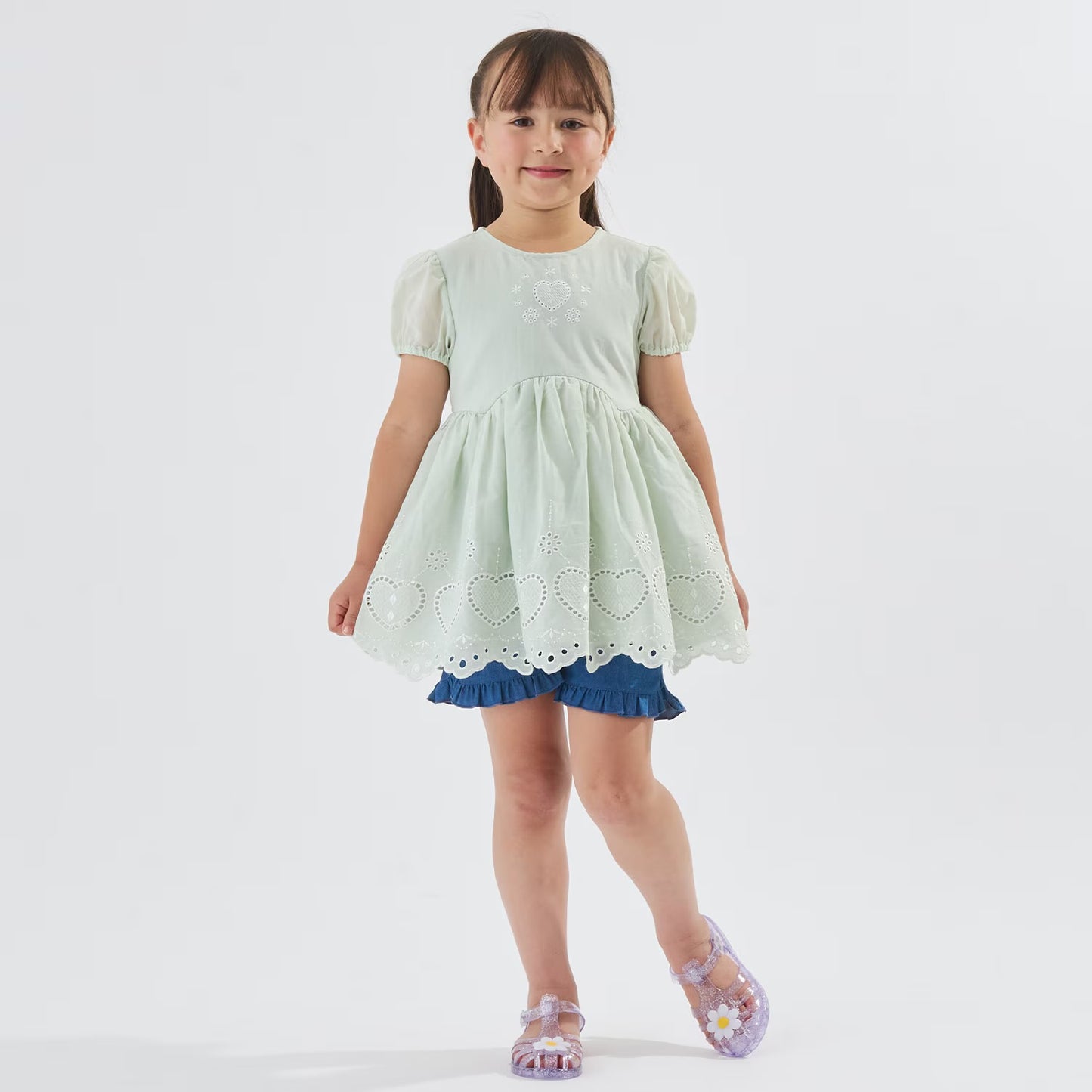 Japanese children's clothing Ly# mine tank top and shorts set 100-150cm girls summer TOPS PANTS 