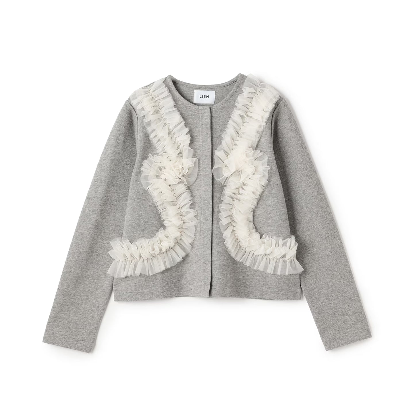 日本童裝 pe#main 薄紗荷葉邊外套 Free Size 親子裝 大人款 秋季 OUTERWEAR