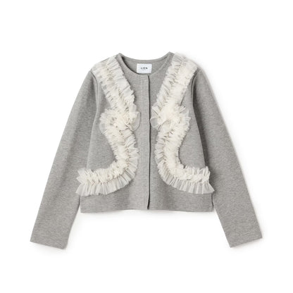 日本童裝 pe#main 薄紗荷葉邊外套 Free Size 親子裝 大人款 秋季 OUTERWEAR