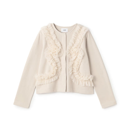 日本童裝 pe#main 薄紗荷葉邊外套 80-130cm 親子裝 女童款 秋季 OUTERWEAR