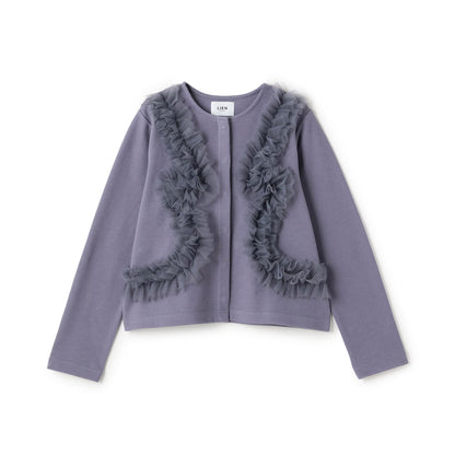 日本童裝 pe#main 薄紗荷葉邊外套 Free Size 親子裝 大人款 秋季 OUTERWEAR