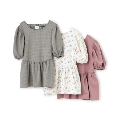 日本童裝 pe#main 泡泡袖上衣 Free Size 親子裝 大人款 秋季 DRESSES
