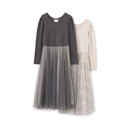 日本童裝 pe#main 薄紗連身裙 Free Size 親子裝 大人款 秋季 DRESSES